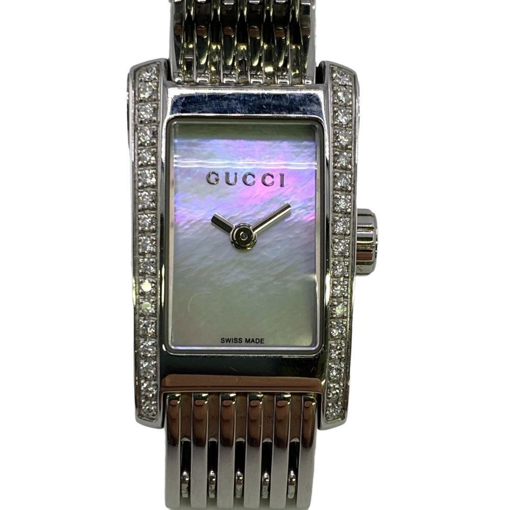 GUCCI 8600L G Metro Quartz Side Diamond Watch Silver Women's Z0006237 - Picture 1 of 7